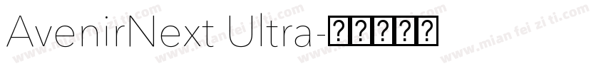 AvenirNext Ultra字体转换